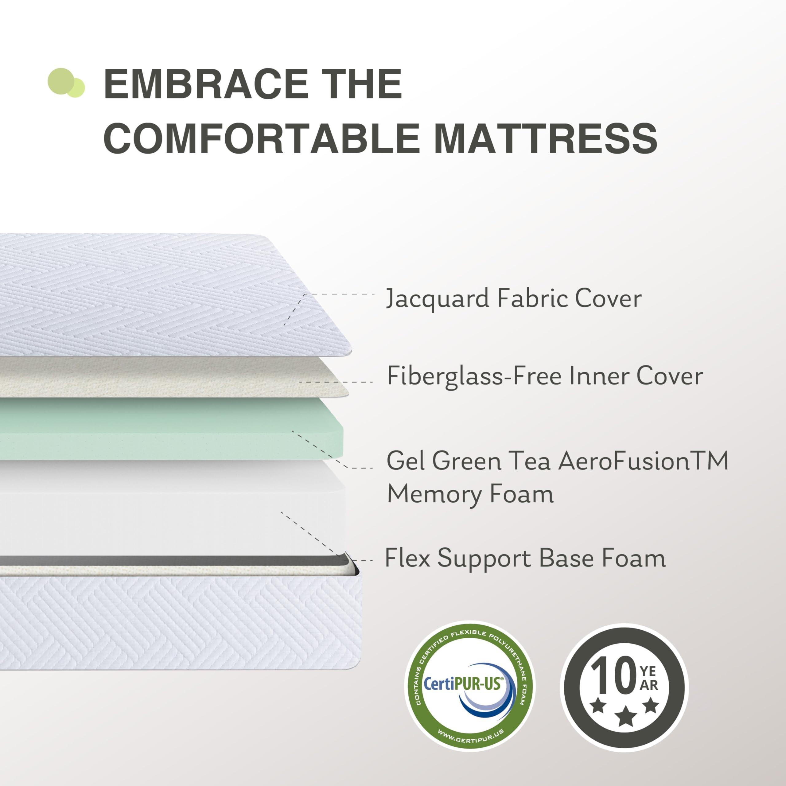 MLILY Twin Mattress in a Box, 8 inch Mattresses for Kids Bed Single Size Daybed Individual Bunk, Memory Foam Medium Firm