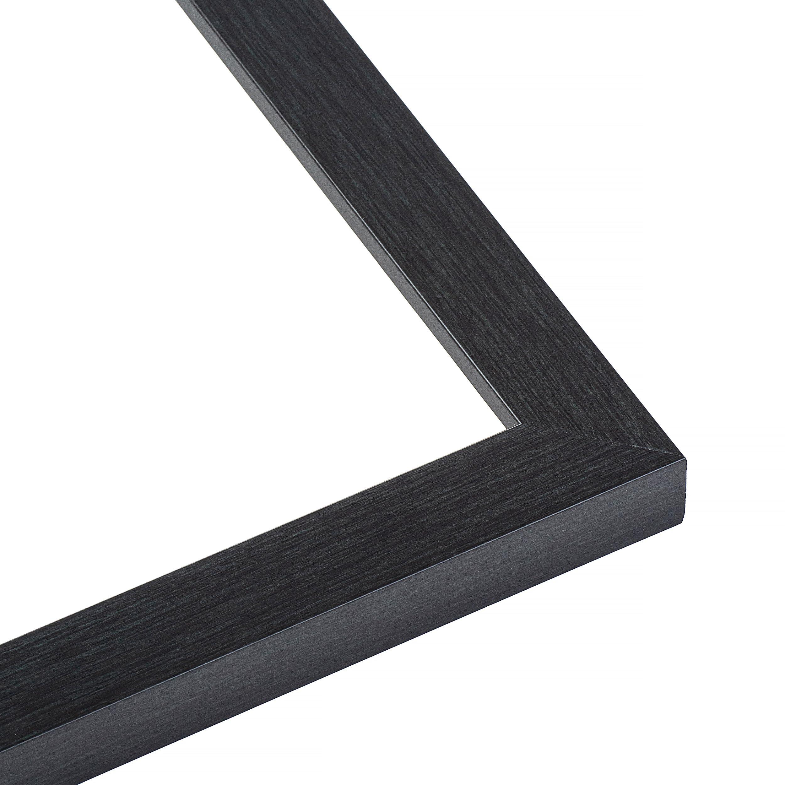 Poster Palooza 30x20 Frame Charcoal Black Wood Texture Dark Grey | 0.75 Inch Moulding Width | 0.5 Inch Rabbet Depth | Solid Wood Picture Frame with UV Acrylic Plexiglass, Foam Board Backing & Hanging Hardware