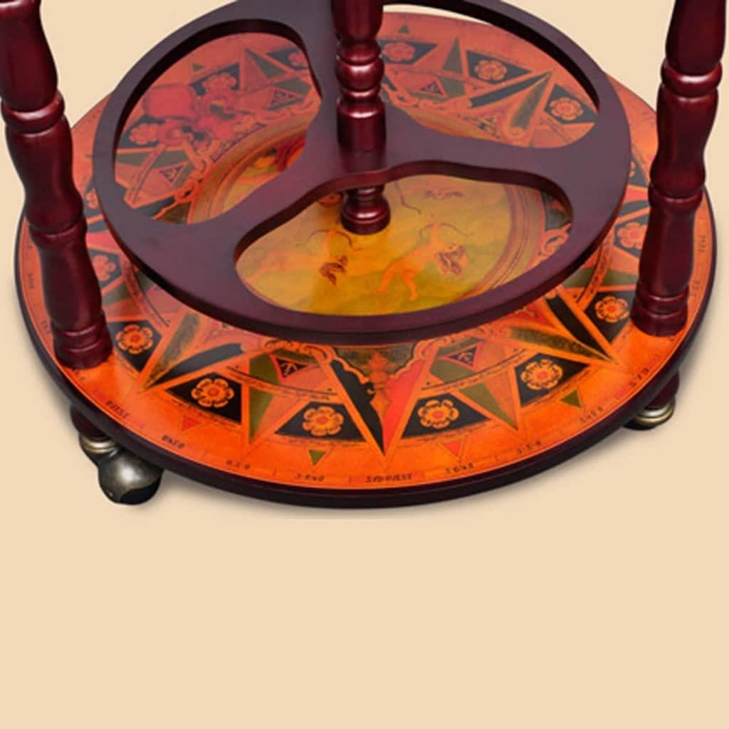 YITHOPI YITHOPI Globe Bar Wine Stand 16th Century Italian Replica Liquor Cabinet, Globe Wine Bar Stand for Living Room, Dining Room, Home Eucalyptus Wood