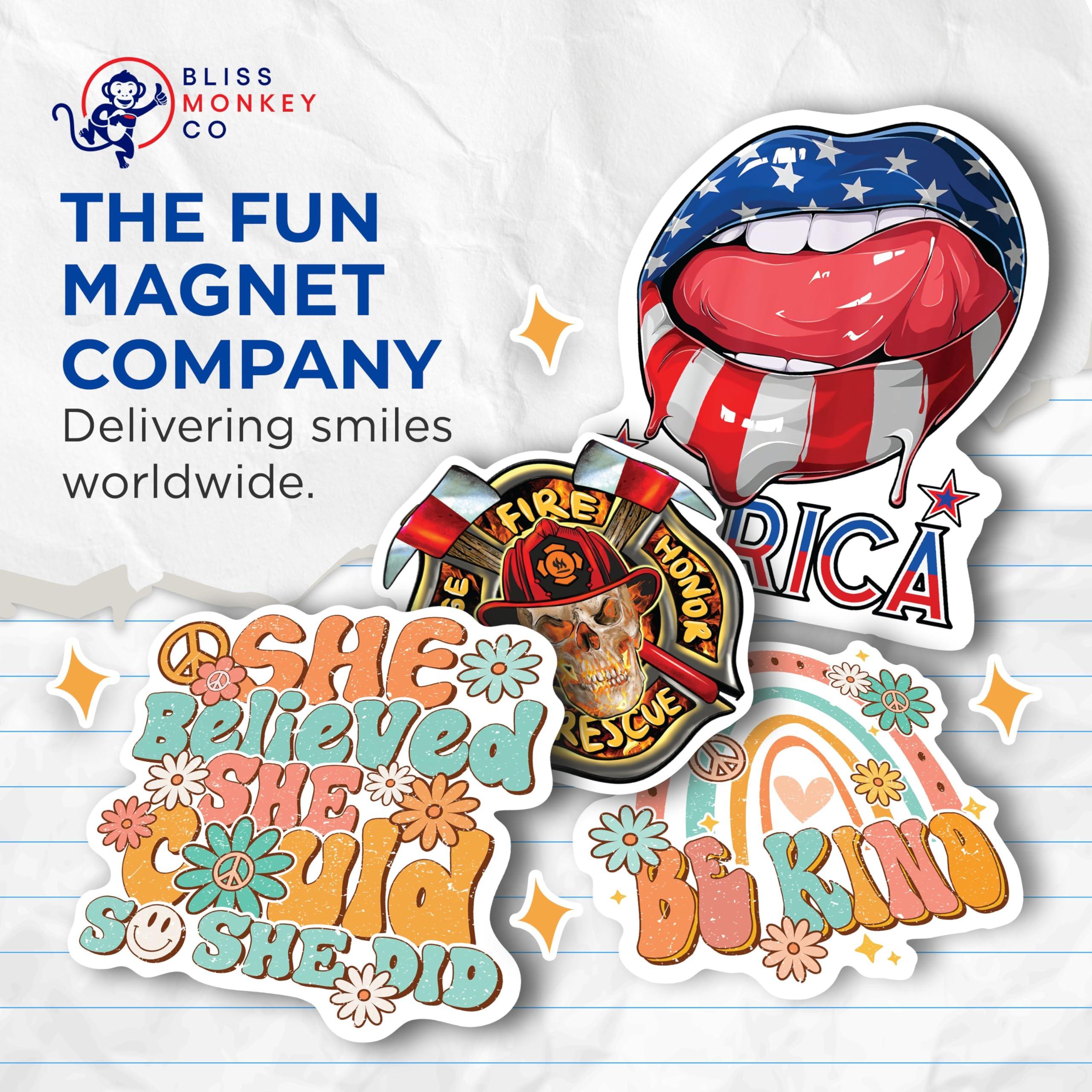 Bliss Monkey Co. (2 Pack) Toe Beans in Your Future Magnets - Cat Physic Tarot Card - 5\" On Longest Side - Premium Magnet - for Cars, Refrigerators, Toolboxes, Lockers - Made in USA - MAG1113