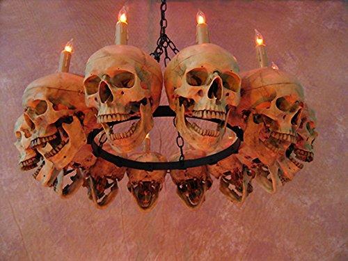 Skeletons And More Skeletons And More Skull Chandelier w/ 12 Skulls