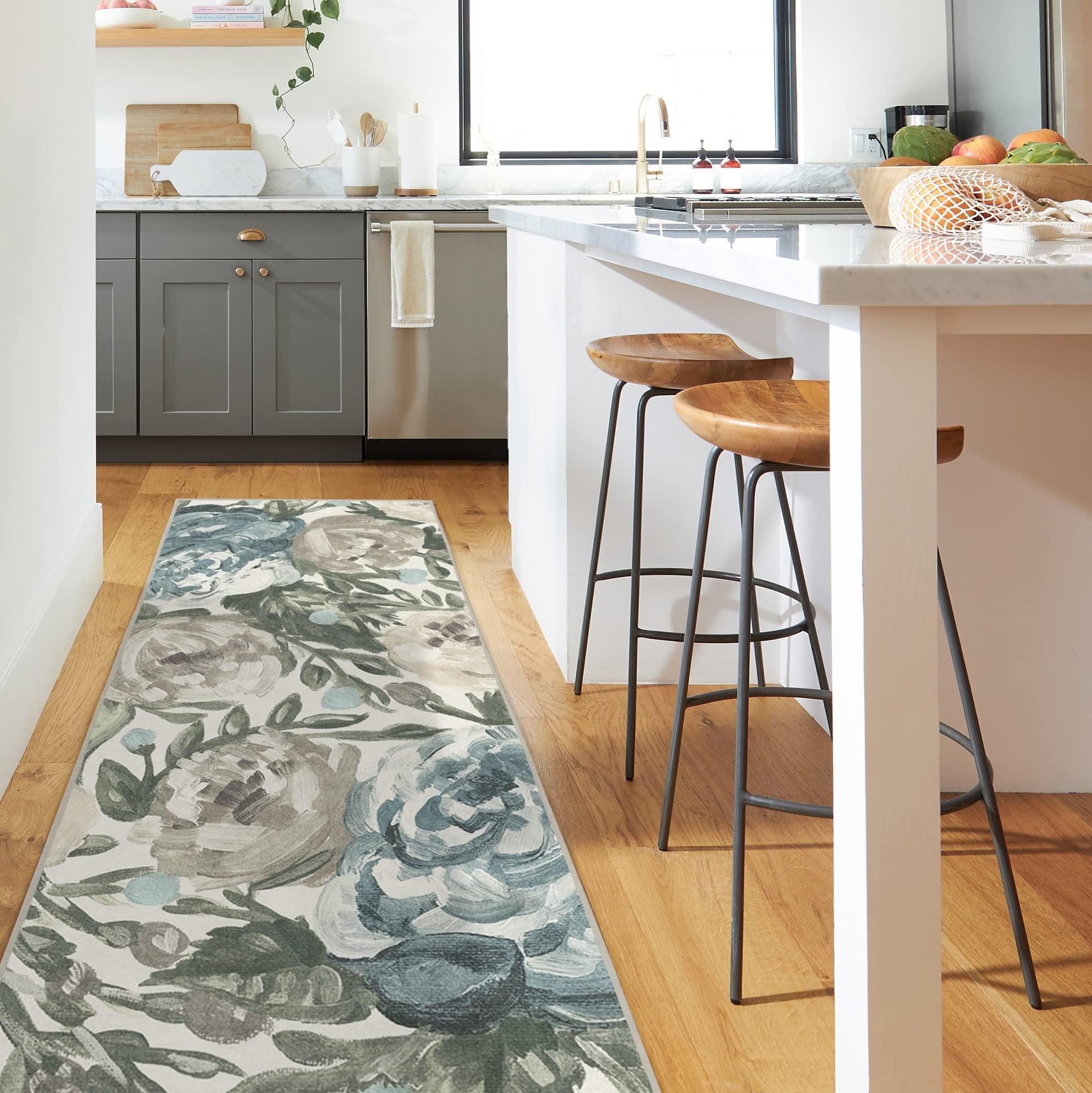 RUGGABLE Ruggable Washable 2x3 Area Rug, Camellia Jade, Premium Rugs for Living Room, Bedroom, Kitchen, Office, Classroom with Gripper Non Slip Pad