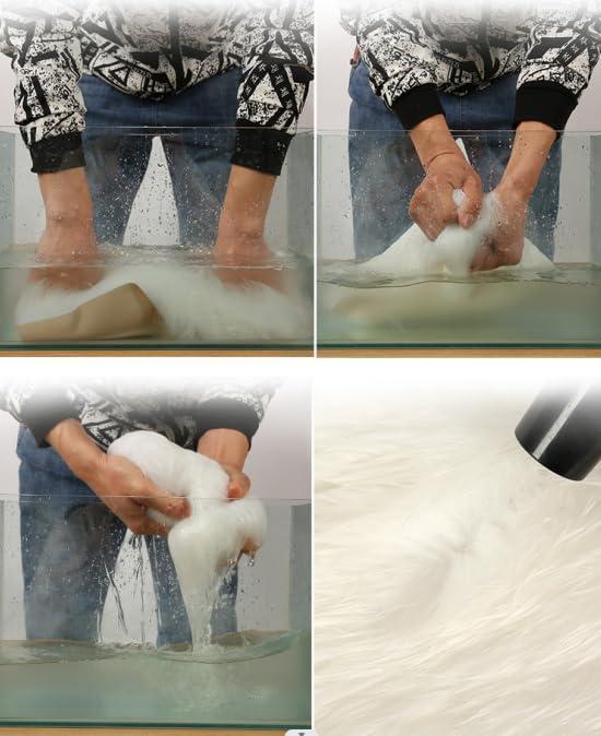 KELINFONG Ultra Soft Faux Fur Rug - 2x5 Feet 17 Colors Faux Sheepskin Fur Area Rug Shaggy Couch Cover Seat Cushion Furry Carpet Beside Rugs for Indoor Bedroom,Living Room Runner,Dorm Room (Khaki)