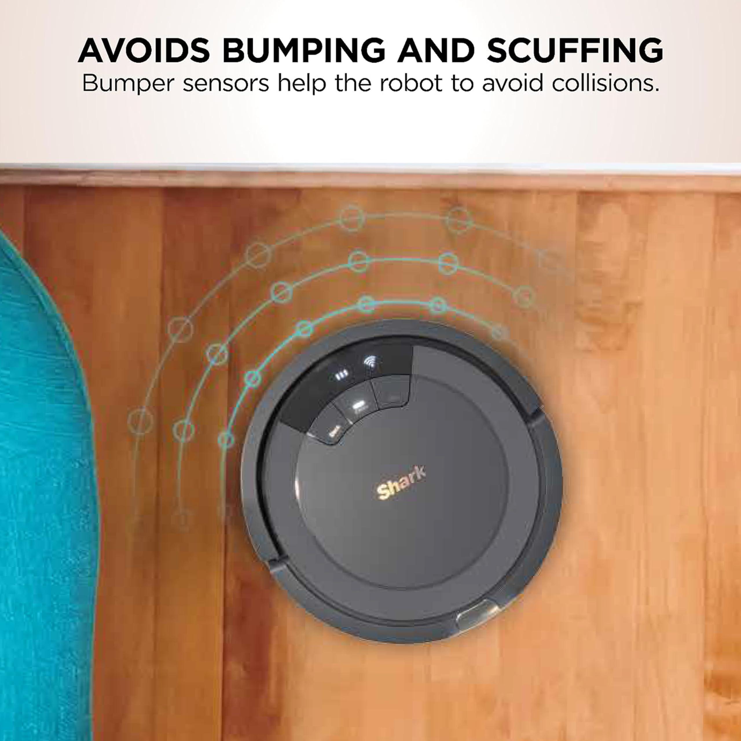 Shark Shark AV753 ION Robot Vacuum, Tri-Brush System, Wifi Connected, 120 Min Runtime, Works with Alexa, Multi Surface Cleaning, Grey