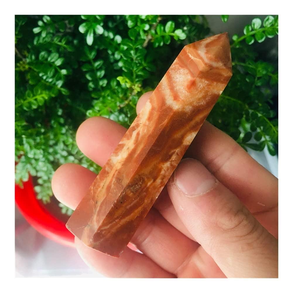 FPSDAFKDM FPSDAFKDM Room Decoration Gift for Family 8-9cm Natural Comb red Stone Crystal Crystal Rod Point 1pc Lucky Stone