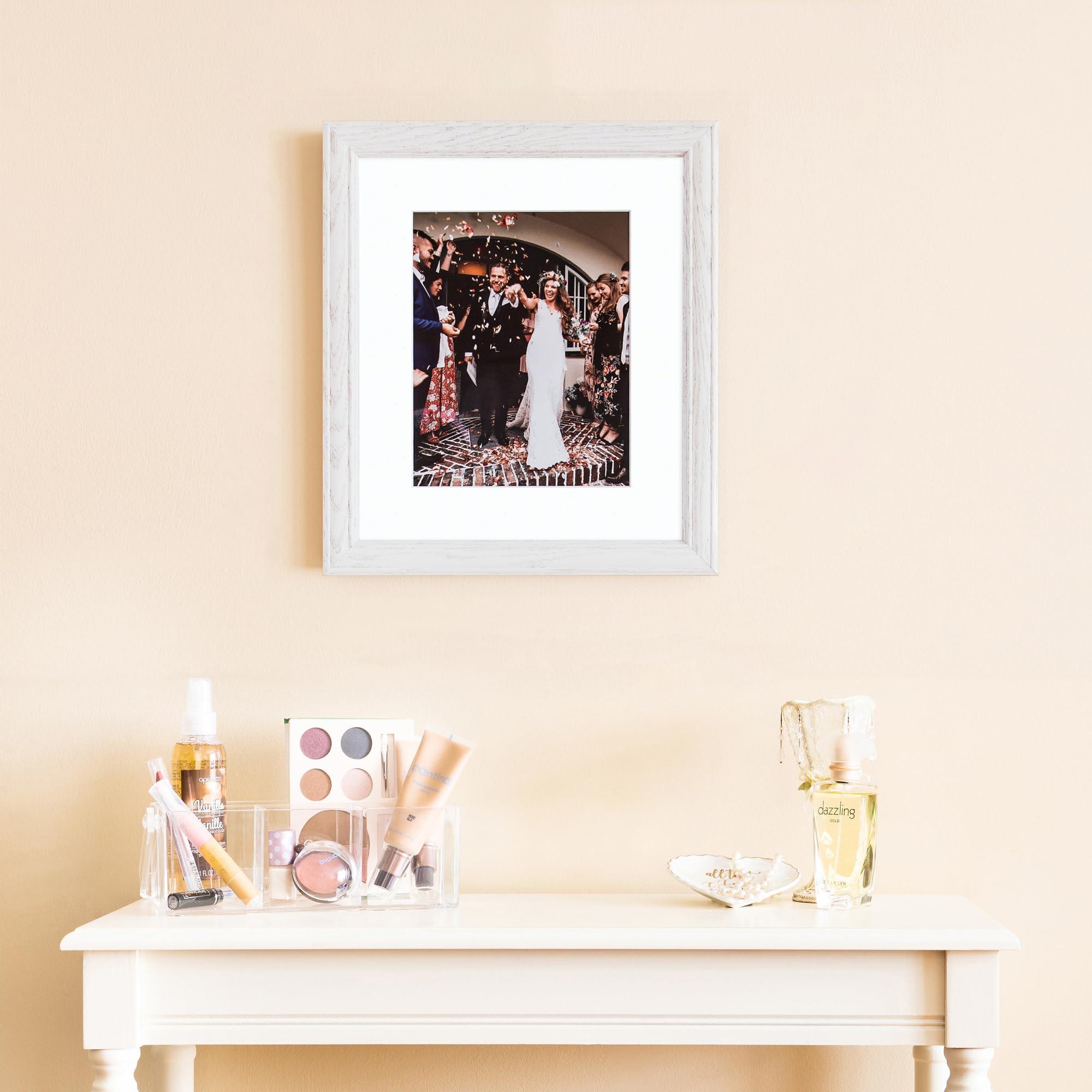 ArtToFrames ArtToFrames 14x14 Inch White Picture Frame, 4 - Pack, This 1.25 inch Custom Wood Poster Frame is White, Comes with Regular Glass (Frame_Pack_4_0151-59504-475-14x14)
