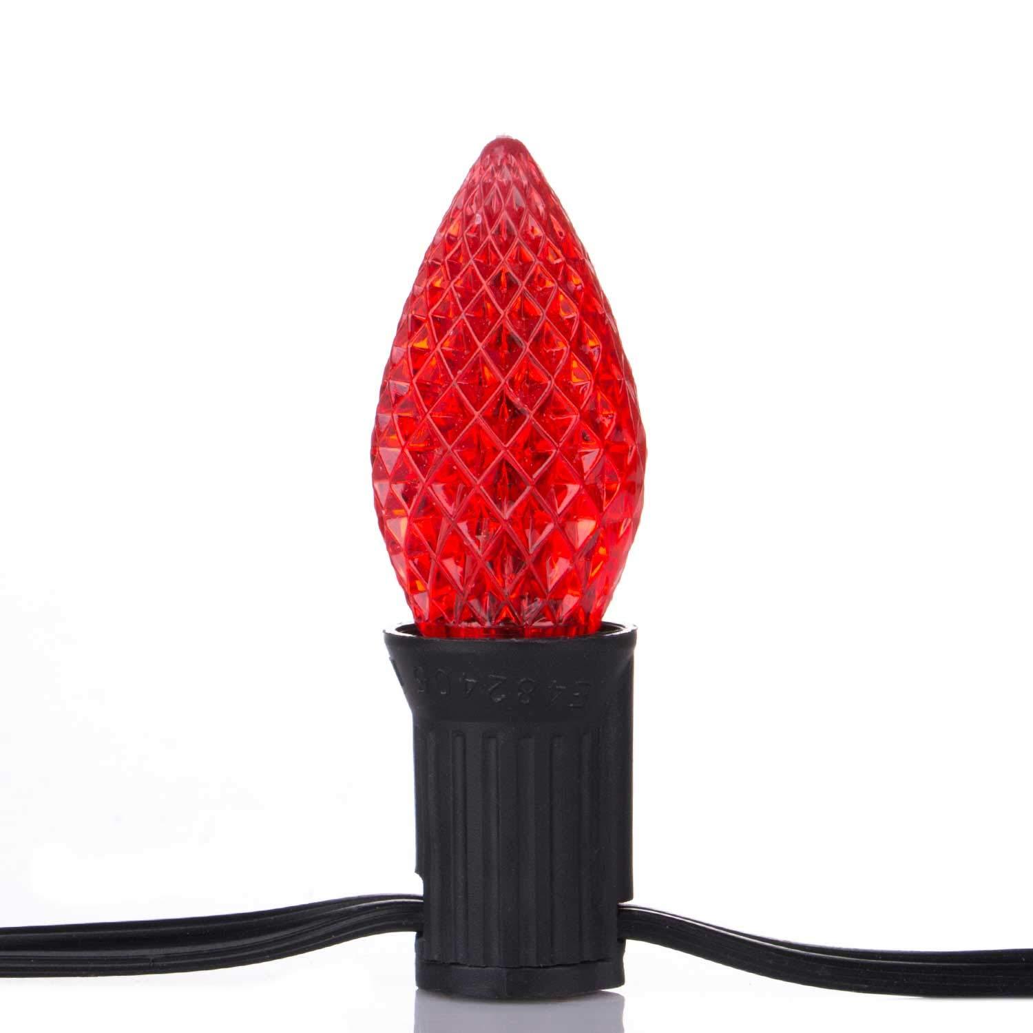 Brightown 50 Pack C7 Led Replacement Christmas Light Bulb, C7 Shatterproof Led Bulbs for Christmas String Lights, E12 Candelabra Base, Commercial Grade Dimmable Holiday Bulbs, Multicolor