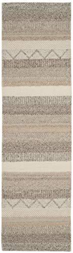 Safavieh SAFAVIEH Natura Collection Runner Rug - 2\'3\" x 6\', Beige, Handmade Moroccan Boho Tribal Wool & Cotton, Ideal for High Traffic Areas in Living Room, Bedroom (NAT101A)