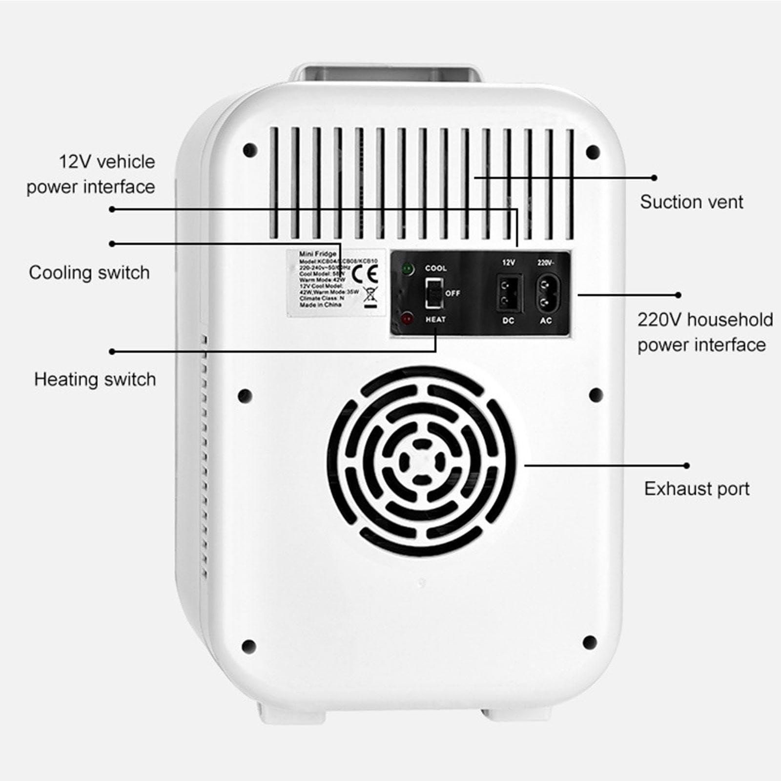 JXUFGYES JXUFGYES Mini Fridge with LED Mirror (8 Liter/8 Can) Portable 12V Skincare Fridge Cooler and Warmer for Christmas\'s Day Gift, Skincare, Beverage, Food, Home, Office and Car