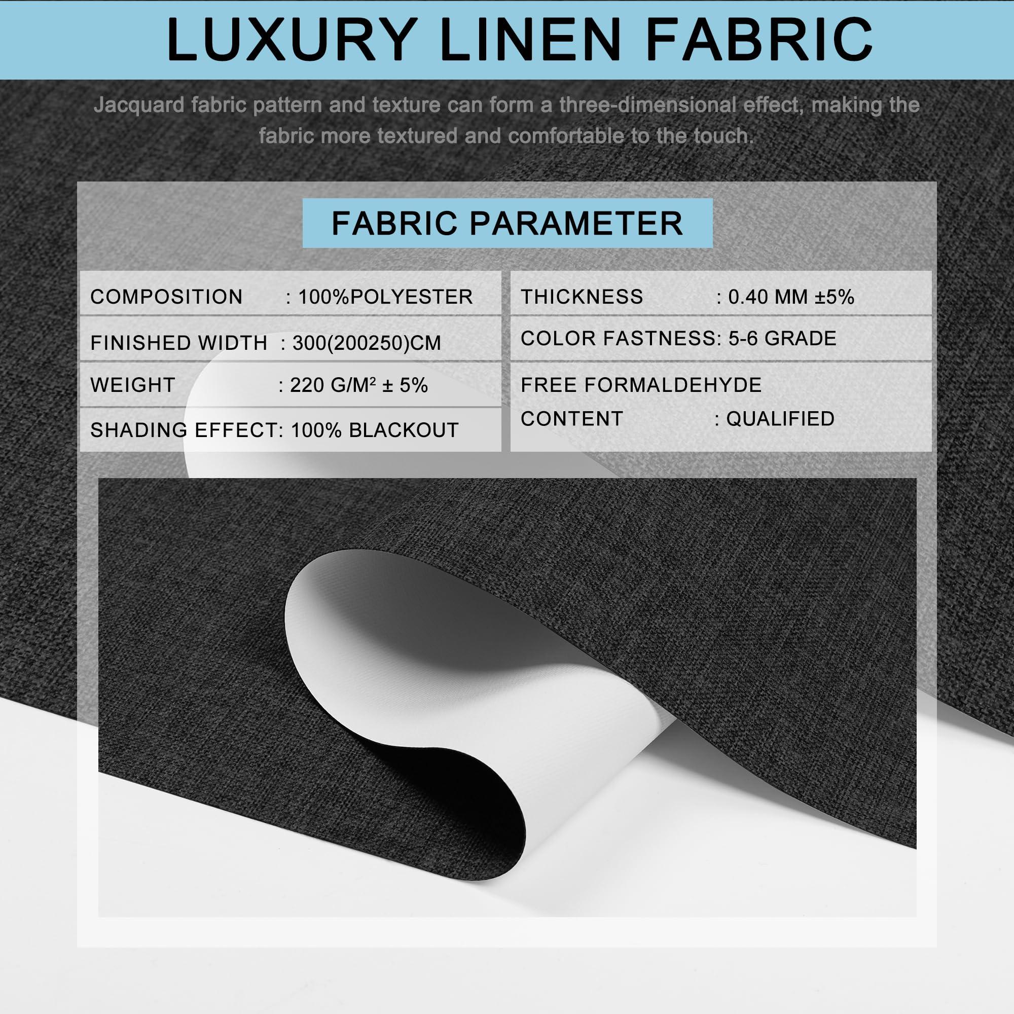 BERISSA BERISSA 100% Blackout Pull Down Window Shades Blinds for Indoor Windows Room Darkening Roller Shades Thermal Insulated Up and Down Blinds for Home Custom Shades(34.25" W x 68" H) Black