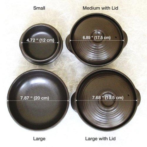 Crazy Korean Cooking Crazy Korean Cooking Korean Stone Bowl (Dolsot), Sizzling Hot Pot for Bibimbap and Soup - Premium Ceramic (Medium with Lid)