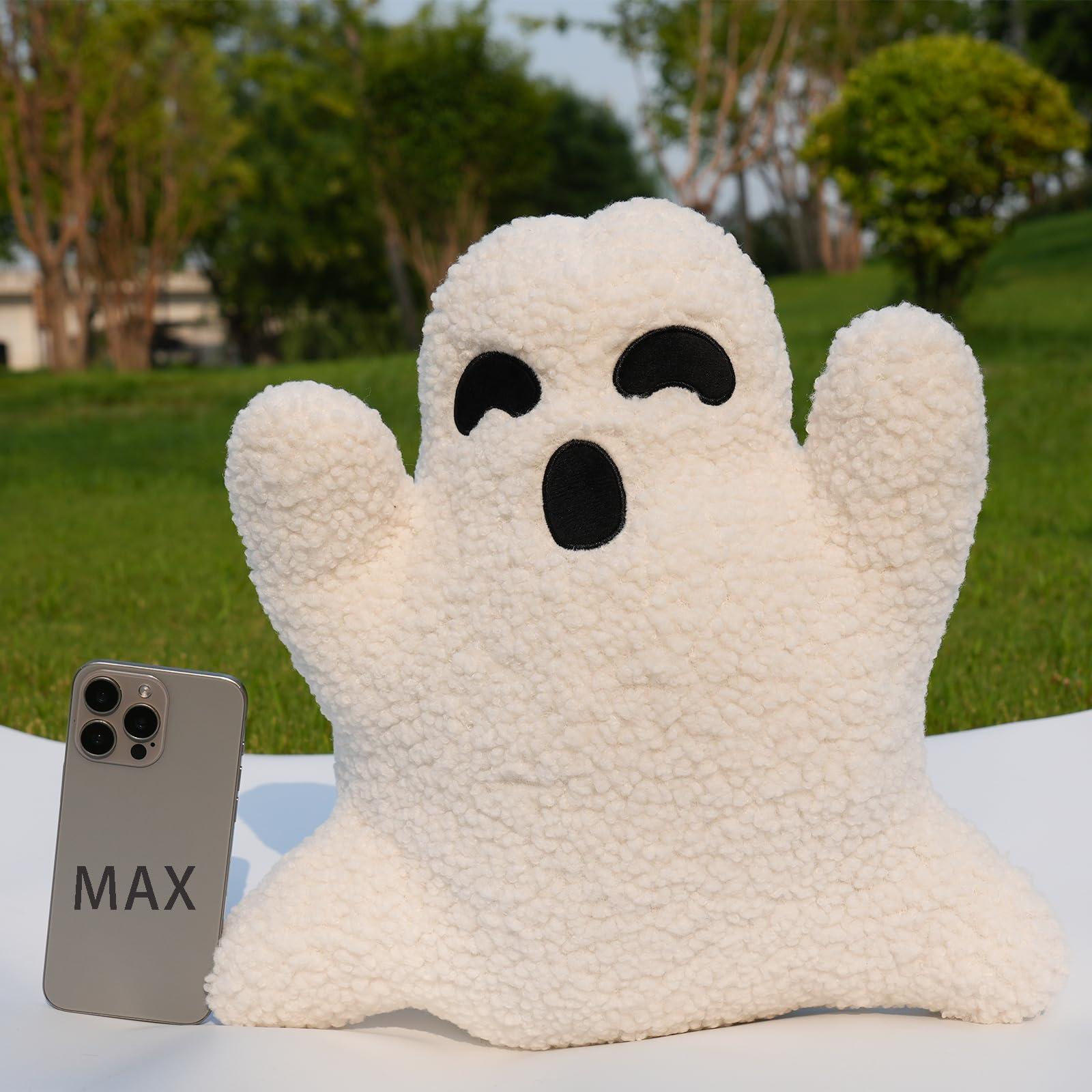 Yopcuvi Yopcuvi Ghost Pillow, Halloween Bedding, Ghost-Shaped Pillow, Ghost Throw Pillow, Halloween Ghost Pillow (15.7 inches)