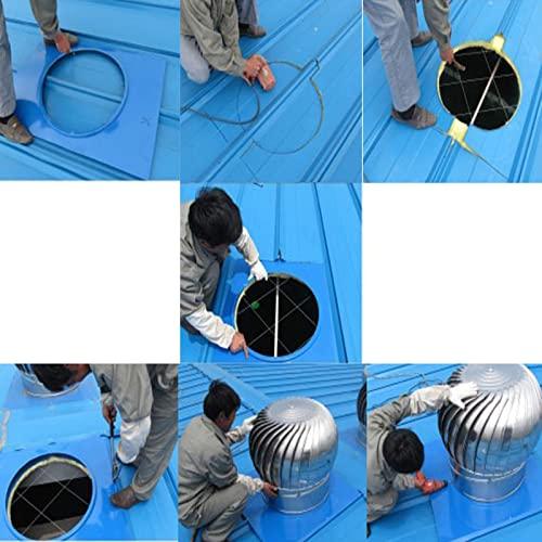 ZAIHW Stainless Steel Rotating Ventilation Chimney Cowl,Turbine Ventilator Stainless Steel Rotating Chimney,Rotating Chimney Cowl Cap,Spinner Anti-downdraught Pipefitter,150mm