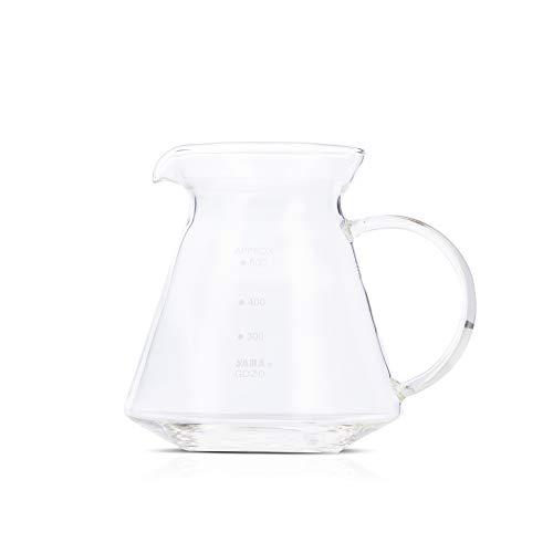 Yama Glass Yama Glass 20oz Borosilicate Decanter - Heat-Resistant, Dishwasher Safe with Glass Handle and Lid