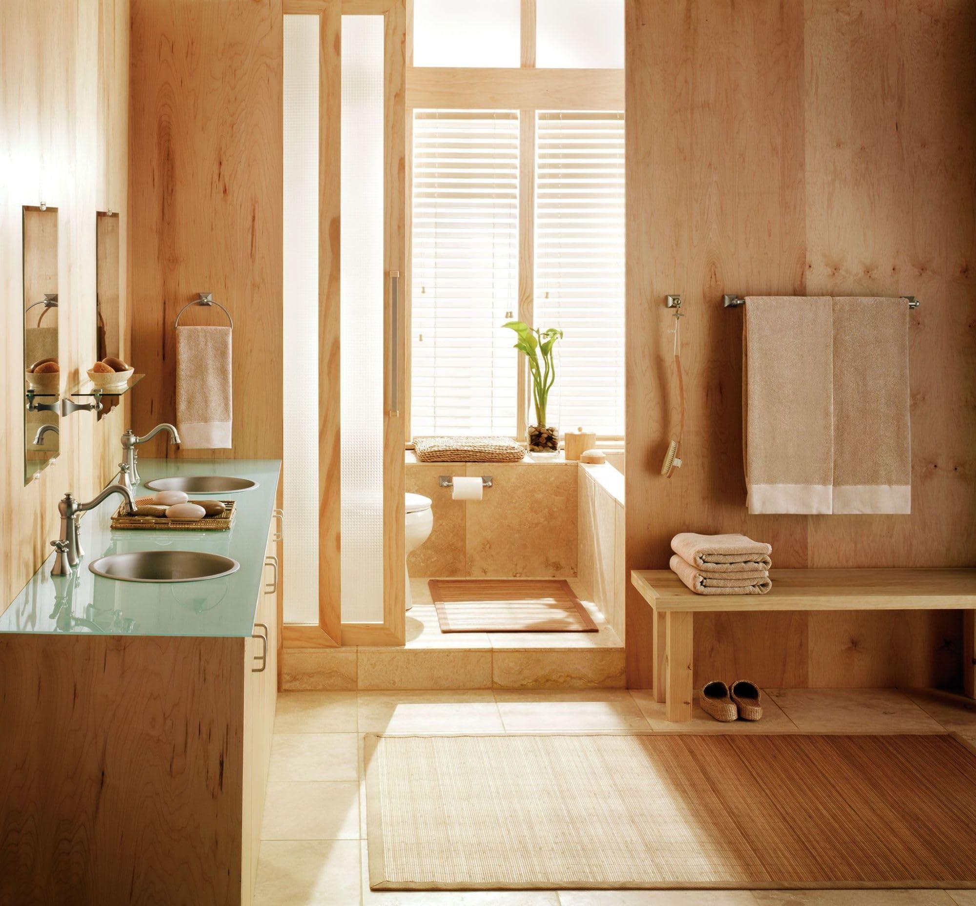 Moen Moen Retreat Brushed Nickel Double Post Pivoting Toilet Paper Holder, Wall Mounted Toilet Roll Holder, DN8308BN