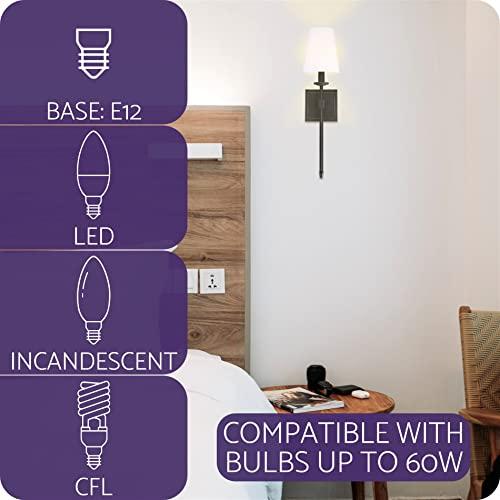 Kira Home Kira Home Torche 20" Wall Sconce/Wall Light + Linen Shade, Oil-Rubbed Bronze Finish