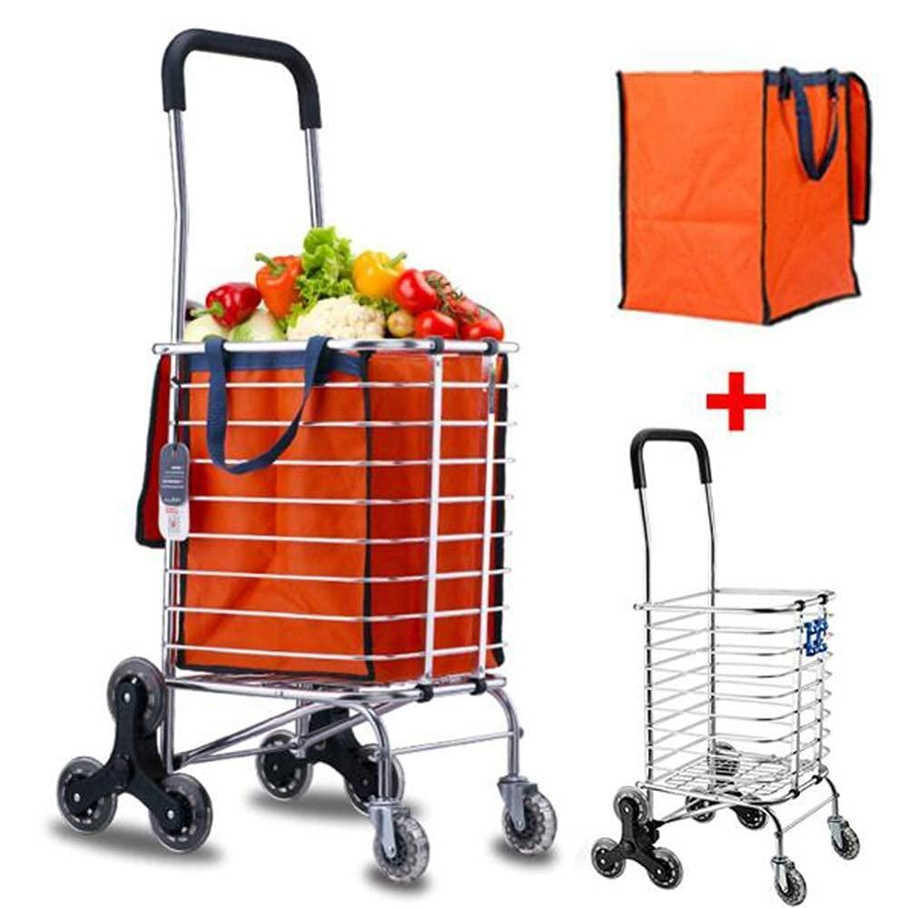 RUBYOH RUBYOH Shopping Cart Trolley Stair Climbing Cart Holds Up to 110 Lbs Light Weight Trolley with Rolling Eight-Wheel Bold for Laundry Grocery Camping and Sport Events