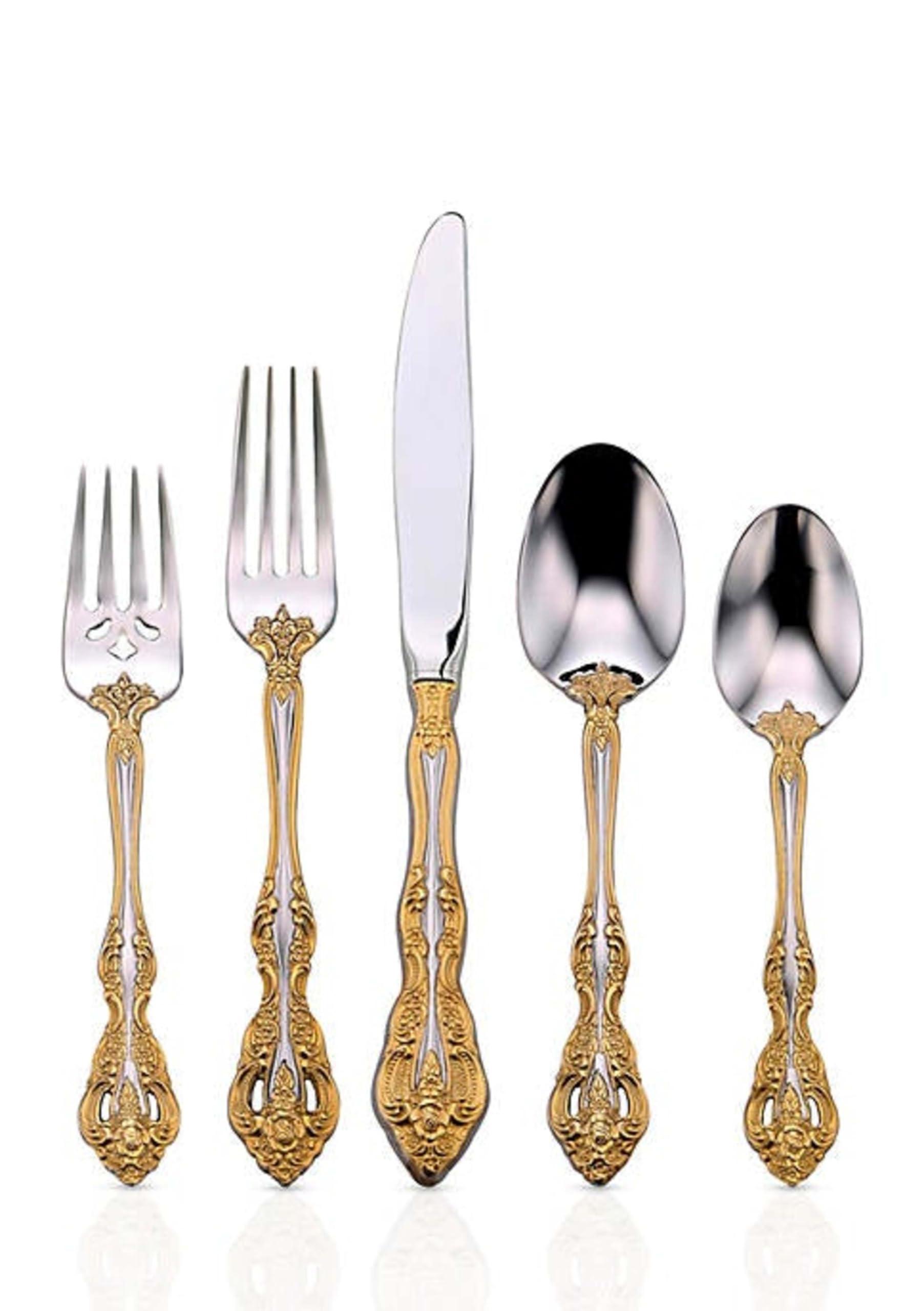 Oneida Oneida F100020Al20 Golden Michelangelo 20 Piece Fine Flatware Set, Service For 4, Metallic