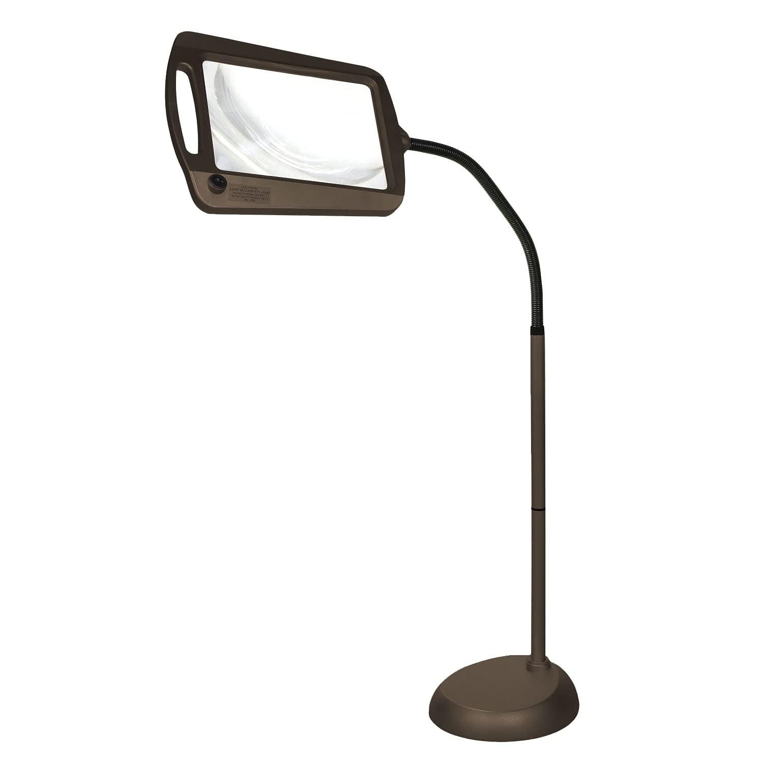 daylight24 daylight24 402039-BRNZ Full Page 8 x 10 Inch LED Illuminated Floor, Bronze Magnifier Lamp