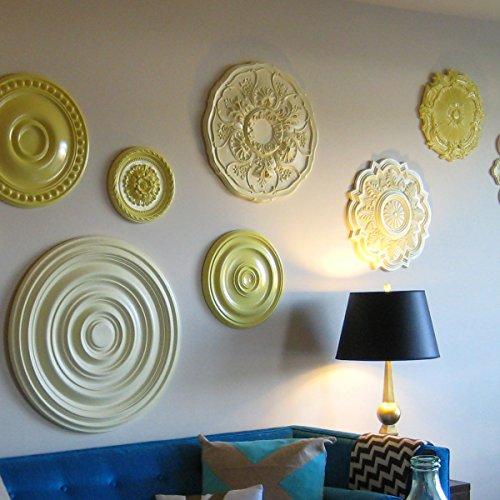 Ekena Millwork Ekena Millwork CM15DEPES Devon Ceiling Medallion, 15 3/4\"OD x 1 1/2\"P (Fits Canopies up to 3 5/8\"), Hand-Painted Pewter