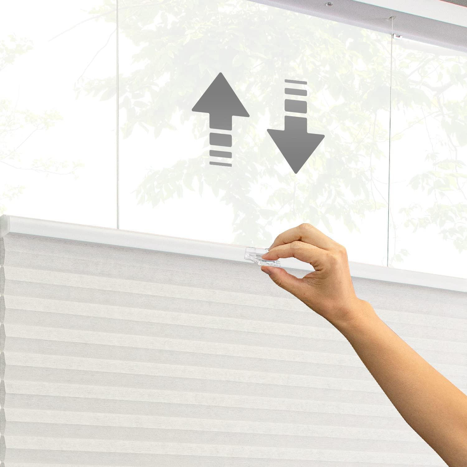 CHICOLOGY CHICOLOGY Cellular Shades, Top Down Bottom Up Shades, Custom Blinds for Windows, Window Shades for Home, Door Blinds, Window Coverings, Cellular Blinds, Pearl (Light Filtering), 33" W x 64" H