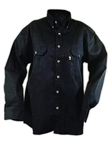 MAGID MAGID SHN88-L Arc-Rated 7 oz. FR 88/12 Long-Sleeve Work Shirt, X-Large, Navy, Large