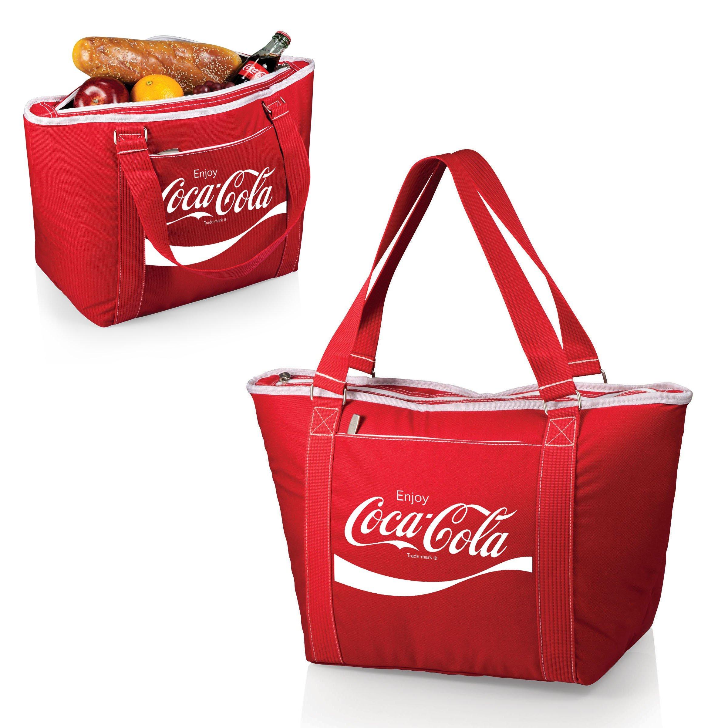 PICNIC TIME PICNIC TIME Coca-Cola Enjoy Coke Topanga Tote Cooler Bag, Soft Cooler Bag, Picnic Cooler, (Red)