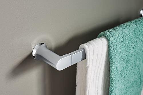 Moen Moen Genta Chrome Modern 24-Inch Wall Mount -Towel Holder Bathroom Single -Towel Bar, BH3824CH