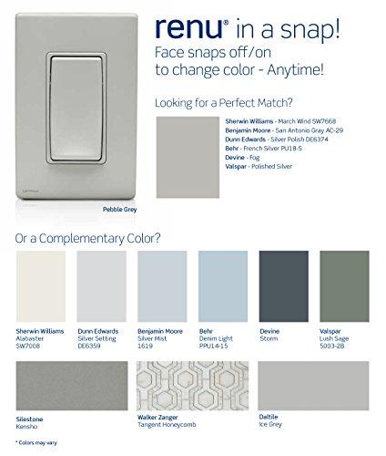 Leviton Leviton RKR15-PG Renu 15-Amp Tamper Resistant Receptacle Color Change Kit, Pebble Grey