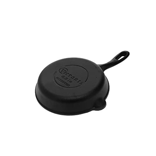 Victoria Victoria 6.5 Inch Mini Cast Iron Skillet. Small Frying Pan,Seasoned with 100% Kosher Certified Non-GMO Flaxseed Oil (SKL-206)