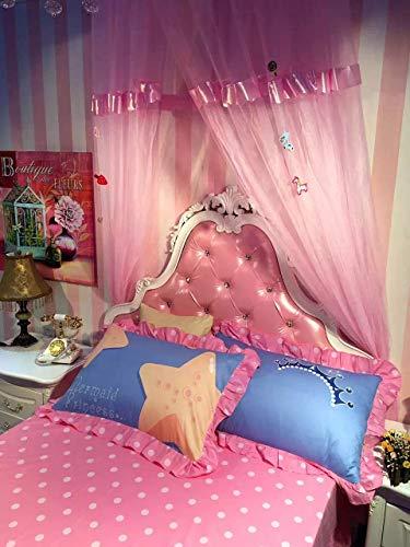 Mbay Mermaid Princess Duvet Cover Queen Size, Girls Pink Bed Set Single Bed Sheet, 4PCS