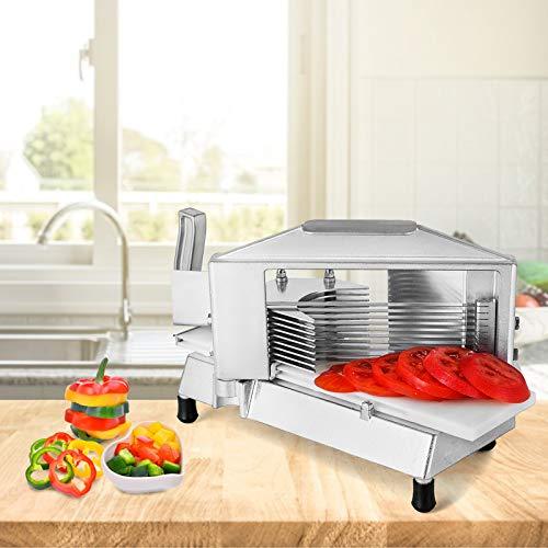 Happybuy VEVOR Commercial Tomato Slicer 3/16 inch Heavy Duty Tomato Slicer Tomato Cutter with Built-in Cutting Board for Restaurant or Home Use (3/16 inch)