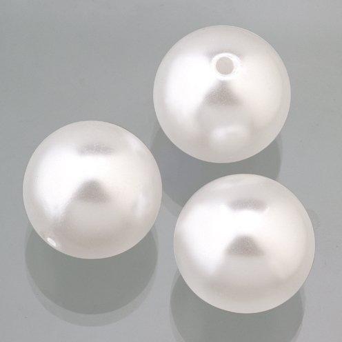 Efco Efco Wax Beads, Plastic, White, 14 mm Diameter, 12-Piece