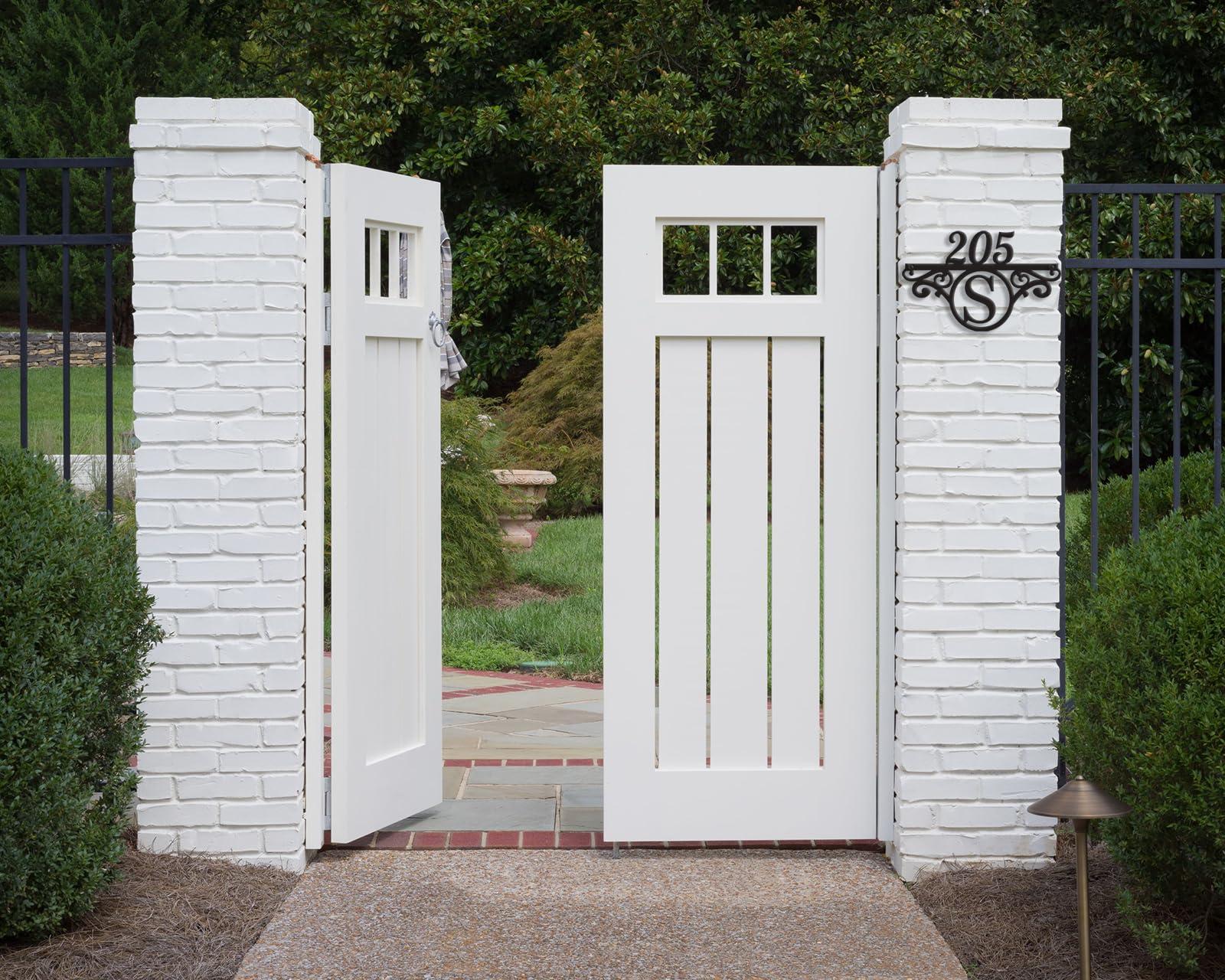 YUAJSTERL Custom Metal Address Sign Street Plaque with Initials, Personalized House Number Sign for Outside, Modern Outdoor Metal Wall Decor, Handmade New Home Gift Housewarming Gift