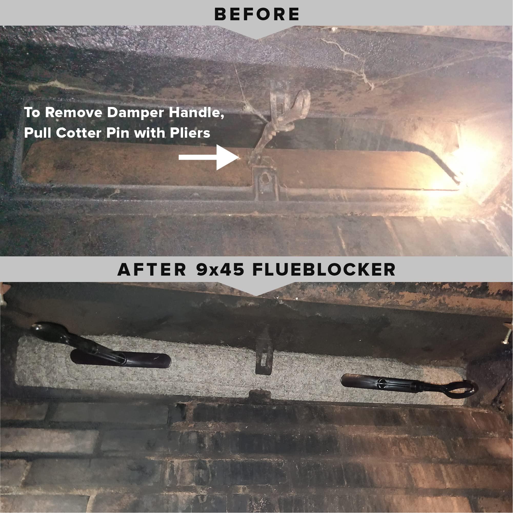 Flueblocker Flueblocker for 9"X45" Chimney Flue Chimney Sheep Fireplace Draft Stopper Plug Replacement Damper Fireplace Tool Better Than Inflatable Pillow or BalloonSave Energy Block Odor & Debris