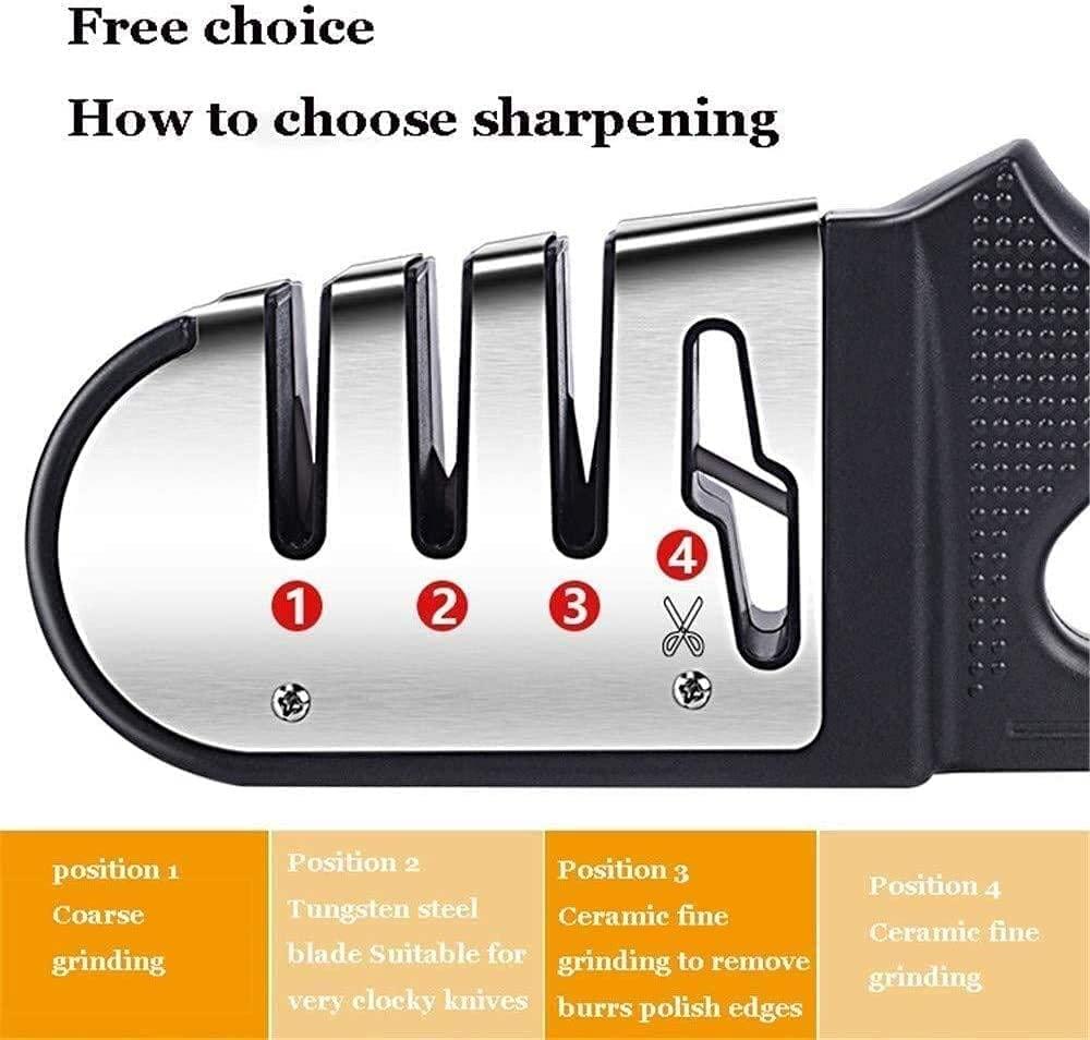 HomeLoft Basics Blade Sharpener, Manual Knife Sharpeners, Multifunctional Sharpener Household Cooking Stick Chopper Knife Sharpening Fast Manual Diamond Sharpening Stone Kitchen Gadget Gifts
