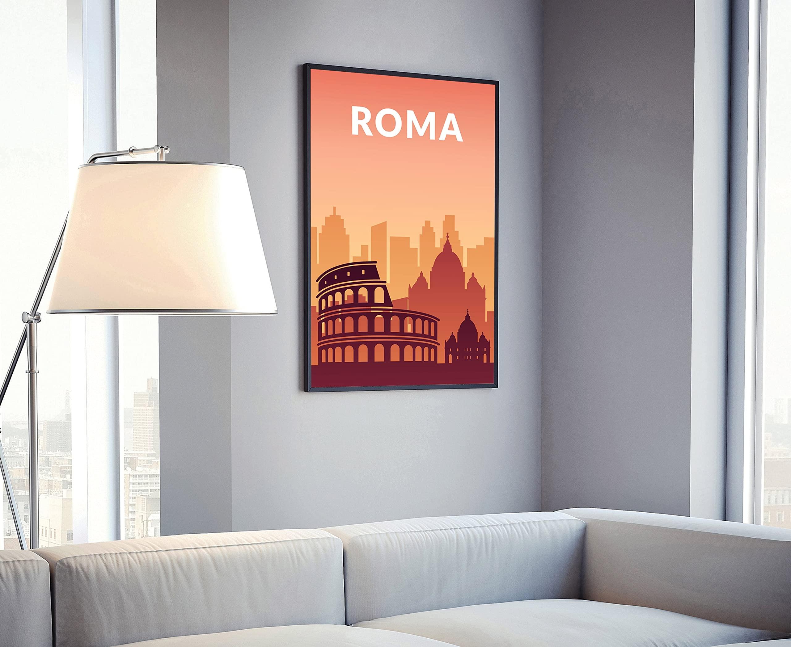 Poster Palooza 6x9 Frame with Mat - Antique Gold 8x11 Frame Wood Made to Display Print or Poster Measuring 6 x 9 Inches with Black Photo Mat