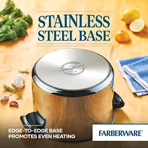 Farberware Farberware Classic Stainless Steel 8-Quart Stockpot with Lid, Stainless Steel Pot with Lid, Silver