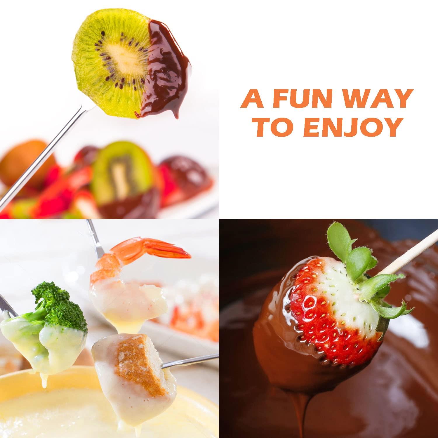 Artestia Artestia Swiss Traditional Cast Iron Cheese Fondue Pot Set, Campimg Fondue Set for Cheese, Meat & Chocolate (Blue)