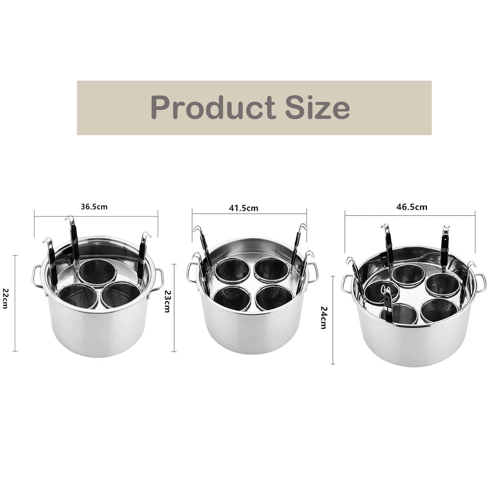 UTOYA UTOYA Stainess Steel Pasta Cooker W/Inserts, Cookware Stockpot With Divider And Colander Strainer, Heavy Duty Induction Pot, Induction, Ceramic, Glass And Halogen Cooktops Compatible (Color : 3 Hole