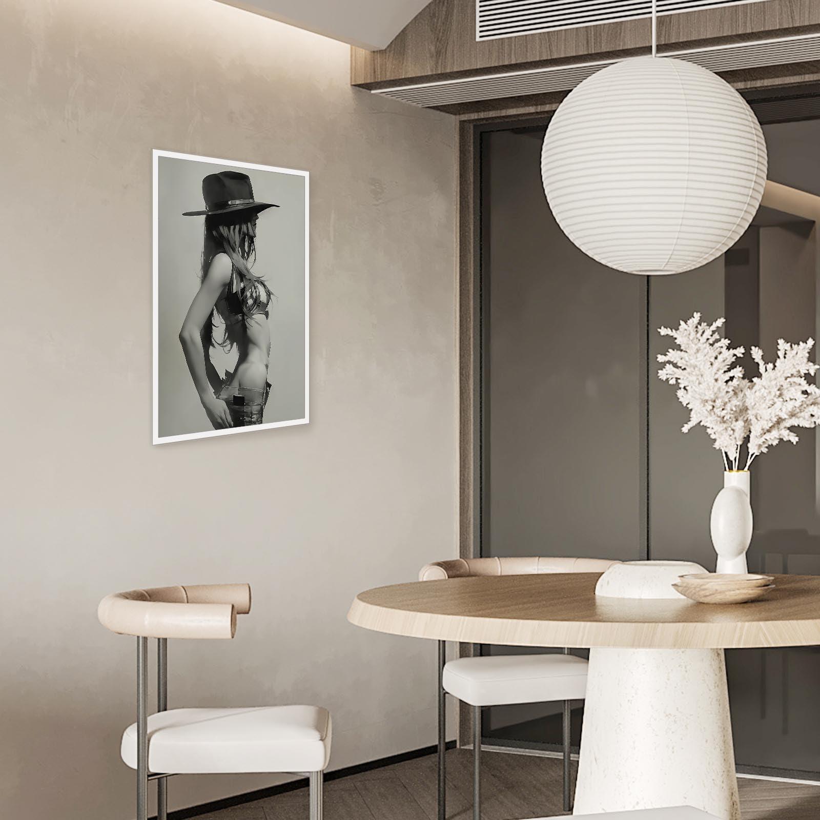 Beshdomp Beshdomp Retro Desert Cowgirl Posters Rustic Style Eclectic West Ranch Art Black White Film Photography Wild Western Woman Cowboy Prints For Home Bedroom Dorm Farmhouse Wall Decor 12x16in Unframed