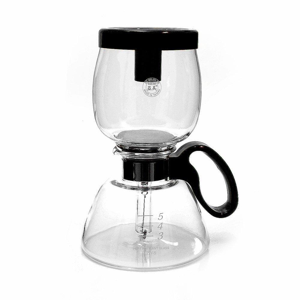 Yama Glass Yama Glass 5-Cup Stovetop Siphon Coffee Maker, 15 Oz Vacuum Brew, Heat-Resistant Borosilicate Glass