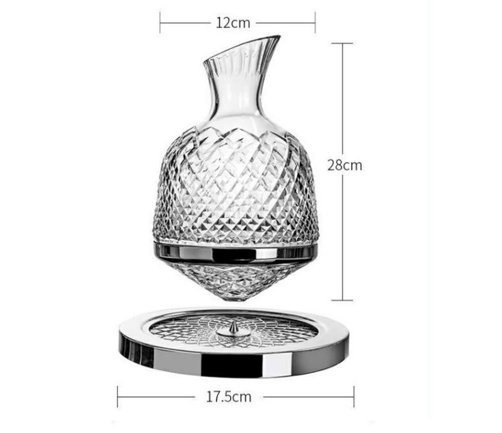 Panduo Decanter set 1500ml luxury home bar party red wine decanter crystal glass whirling wine decanter with holder