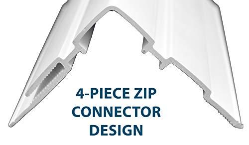 WEATHERABLES Weatherables 6x6 Vinyl Post Wrap Weatherproof Premium Outdoor Vinyl Porch Post Wrap with Fluted Design for Quickly Refreshing Existing Deck, Patio, and Porch Posts (6\"x6\"x102\", White)