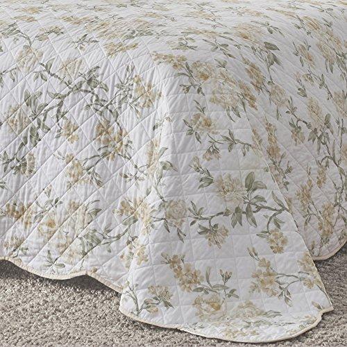 Nostalgia Home Nostalgia Home Juliette Yellow Floral King Bedspread, White