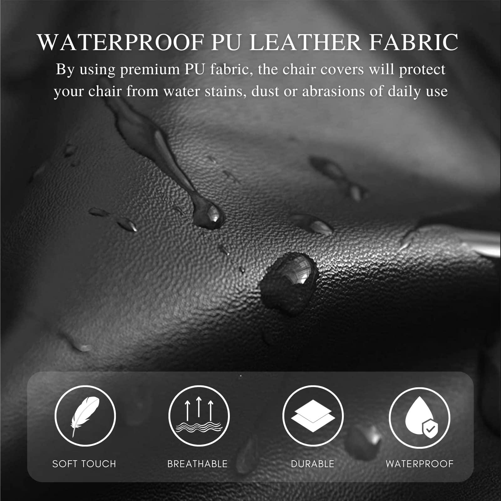 SearchI SearchI Waterproof PU Leather Dining Chair Seat Covers Bundle Newest Sofa Cover Couch Covers