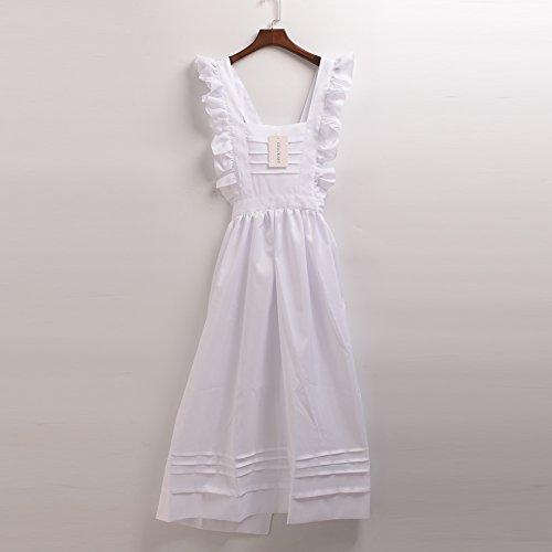 GRACEART GRACEART Edwardian Victorian Maid Pinafore Apron Style-1(Pure Cotton Fabric)