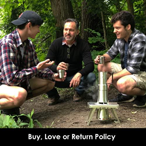 nCamp nCamp - Caf, Portable Coffee Maker, Portable Espresso Machine, Compact Camping Coffee Maker, Stainless Steel Travel Coffee Maker with Camping Coffee Cup, Reusable, 12 oz