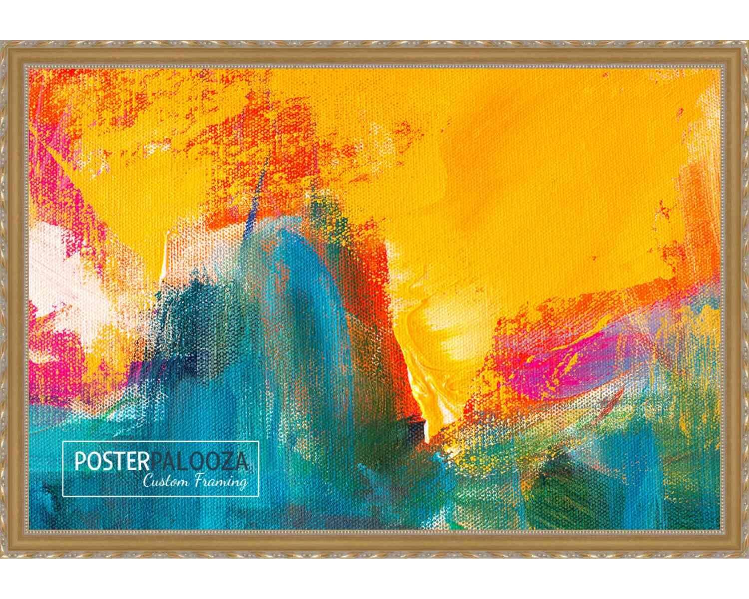 Poster Palooza Poster Palooza 20x30 Traditional Gold Complete Wood Picture Frame with UV Acrylic Plexiglass, Foam Board Backing & Hardware Included