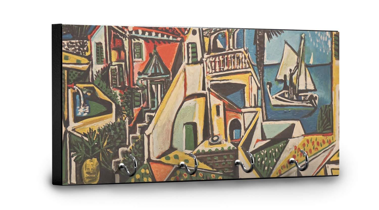YouCustomizeIt YouCustomizeIt Mediterranean Landscape by Pablo Picasso Key Hanger w/ 4 Hooks